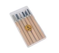 EsportsMJJ Juego de cuchillos de tallado hechos a mano para tallar madera, herramientas de arcilla, 6 piezas