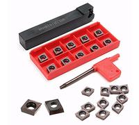 EsportsMJJ Sclcr1616H09 Torno Que Gira El Sostenedor De La Herramienta con 10Pcs Ccmt09T304 Vp15Tf Ccmt32.51 Carburo Insere