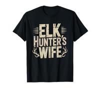 Esposa Cazador Wapiti Macho Pareja Caza del De Casado Camiseta