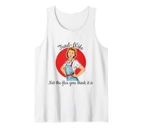 Esposa comerciante: No es la flexibilidad Que Crees Que es Graciosa Feminista Camiseta sin Mangas