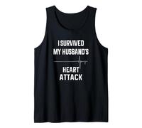 Esposa de sobreviviente de un Ataque cardíaco - Sobreviví a la de mi Esposo Camiseta sin Mangas