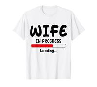 Esposa en Progreso Cargando Divertido Regalo de Humor Futuro Matrimonio Camiseta