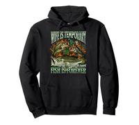 Esposa Es Temporal Fish Es para Siempre Divertido Pesca Meme Bootleg Sudadera con Capucha