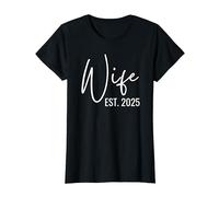 Esposa Est 2025 Recién casados Luna de miel Boda Parejas Sr. Sra Camiseta