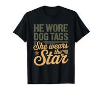 Esposa Gold Star Placas Militares Cónyuge Militar Camiseta