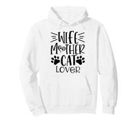 Esposa Madre Gato Amante Tema Expresión Celebración Sudadera con Capucha
