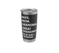 Esposa Mamá Abuela Gran Abuela Viejo Gal Leyenda Vaso térmico de acero inoxidable de doble pared