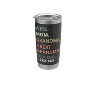 Esposa Mamá Abuela Gran Abuela Viejo Gal Leyenda Vaso térmico de acero inoxidable de doble pared