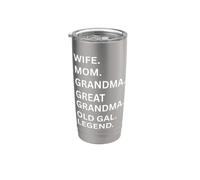Esposa Mamá Abuela Gran Abuela Viejo Gal Leyenda Vaso térmico de acero inoxidable de doble pared