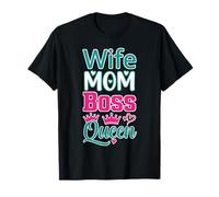 Esposa Mamá Jefe Reina Linda Maternidad Floral Madre Mujeres Camiseta