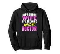 Esposa orgullosa de un médico increíble Sudadera con Capucha