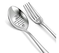 Esposa Sopa Cena Cuchara Tenedor Set De San Valentín Miel Regalo Cumpleaños Aniversario De Boda Cucharas Café Grabadas Acero Inoxidable Helado Postre Pastel Tenedores Navidad Apreciar Regalo Para Ella