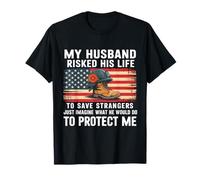 Esposa veterana mi esposo arriesgó su vida para salvar a extraños Camiseta