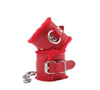 Esposas De Bondage,Esposas De Muñeca Suaves Y Peludas,Ataduras De Bondage,Juguetes Sm,Esposas Sexuales Resistentes Y Peludas De Color Rosa Para Juegos De Adultos,Color Rojo,Talla Única