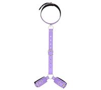 Esposas De Cuero Ajustables,Collar Gargantilla,Ataduras,Collar De Afinación,Esposas,Juguetes Sexys,Gadgets Para Adultos,Masturbador Femenino,Juguete Sexual Morado,Talla Única