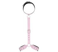 Esposas De Cuero Ajustables,Collar Gargantilla,Ataduras,Collar De Afinación,Esposas,Juguetes Sexys,Gadgets Para Adultos,Masturbador Femenino,Juguete Sexual,Rosa,Talla Única