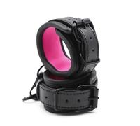 Esposas De Cuero Ajustables Para Parejas,Juego De Sujeción De Cama Bdsm Sexy Con Hebilla Colgante,Accesorio Exótico Para Juguete Sexual De Mujer,Color Negro,Talla Única