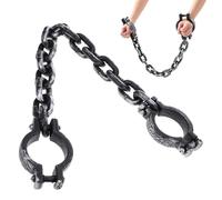 Esposas de Halloween, Eslabones de Cadena de Plástico para Disfraz de Prisionero, Esposas de Cárcel Falsas Realistas, Accesorio de Grilletes para Hombres, Cosplay de Prisionero para Hombres Y