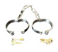 Esposas sexuales de acero inoxidable, puños de tobillo/puños de pierna y kit de sujeción de cuello, juguetes sexuales eróticos, herramientas de sujeción de esclavos fetiche para parejas(Männlich-Knöch