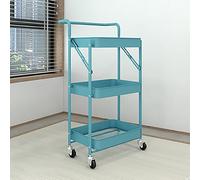 Espositore per Fiori, Portavasi In Ferro con Ruote, Portavasi A Più Livelli per Soggiorno, Camera Da Letto, Balcone, Giardino, Patio(Blue)