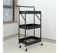 Espositore per Fiori, Portavasi In Ferro con Ruote, Portavasi A Più Livelli per Soggiorno, Camera Da Letto, Balcone, Giardino, Patio(Black)