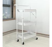 Espositore per Fiori, Portavasi In Ferro con Ruote, Portavasi A Più Livelli per Soggiorno, Camera Da Letto, Balcone, Giardino, Patio(White)