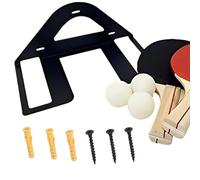 Espositore per racchette da Pong e palline da, Rustico, a parete, per racchette da, con ripiano Porta palline, scaffale pepingpong, supporto per racchtte da Pong, att