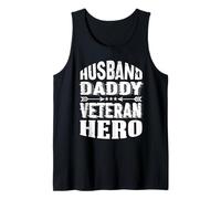 Esposo Papi Veterano Héroe Veterano Veterano Memorial Day Veteranos Camiseta sin Mangas