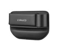 EsprAL Coche Cuero Asiento Hueco Caja Almacenamiento, para Lynk & Co 01 02 03 05 06 Car Consola Gap Filler Organizador multifunción Asientos Accesorios,A/Black-co-Pilot