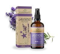 Espray de lavanda orgánico para dormir bien, 100 ml, con aceite de lavanda orgánico, ideal como espray de almohada, spray de habitación y polilla, aroma natural fresco y floral