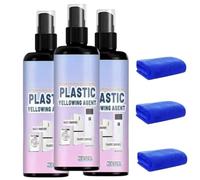 Espray multiusos para eliminar el amarilleamiento del plástico, agente reparador transparente y abrillantador. No requiere frotar ni reemplazar, apto para diversas superficies de electrodomésticos.