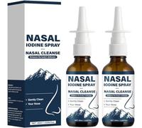 Espray Nasal de Yodo: Limpia y Refresca las Fosas Nasales, Nuevo Yodo Nasal - Limpieza Nasal, Para Mujeres y Hombres (2 PCS)
