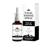 Espray nasal de yodo: limpieza y cuidado diario de las fosas nasales. Limpiador nasal mineral natural para aire seco, viajes y uso diario.,1PCS