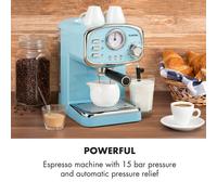 Espressionata Gusto Cafetera de expreso 1100W Presión de 15 bares Klarstein