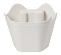 Espresso Accessories Knock Box con área de apisonamiento dedicada y ranura de almacenamiento con asa para una rutina eficiente (blanco)