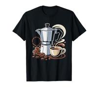 Espresso Al Fuego Obsesivo Cafetera Moka Ritual Matutino Camiseta