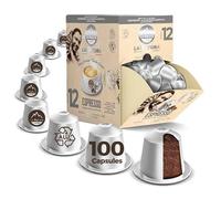 ESPRESSO CAFÉ 100 Cápsulas de Café Compatible con Nespresso, Aroma a Chocolate y Caramelo, Fruto Ligero, by La Natura Lifestyle