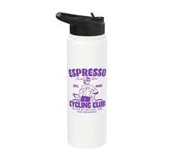 Espresso Cycling Club Café Pastel Ciclismo de Carretera Stainless Steel Insulated Water Bottle