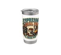 Espresso Dial In Crew Humor Café Vaso térmico de acero inoxidable de doble pared