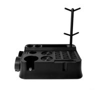 Espresso Knock Box - Caja organizadora de herramientas de café ABS con diseño multifuncional para accesorios de máquina de espresso (negro)