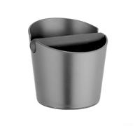 Espresso Knock Box, contenedor de café de 4.8 pulgadas para uso, construcción de ABS con barra extraíble y moldura de goma que reduce el ruido (negro)