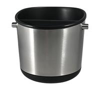Espresso Knock Box - Contenedor de café molido con base antideslizante, 5.4 x 5.1 pulgadas, de acero inoxidable, para encimera de cocina, para máquinas de café espresso