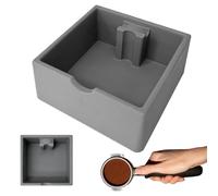 Espresso Knock Box - Contenedor de residuos de café, acero inoxidable negro de 1,5 L, acanalado duradero, contenedor de basura para espresso, soporte para golpes, acero inoxidable antideslizante para