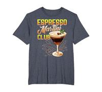 Espresso Martini Club Cóctel Bebida Café Licor Vodka Camiseta, Hombre Tallas Grandes, Azul Jaspeado, 2X Alto