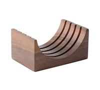 Espresso-Puck-Filter - Estante de almacenamiento de pantalla de madera, reutilizable, 51/53/58 mm, soporte para filtro de café, soporte para portafiltro de café