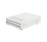 Espresso - Recipiente para café con cajón, acero inoxidable Knock Box con barra de goma y patas antideslizantes, cajón para máquina portafiltros (blanco, pequeño)