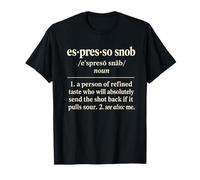 Espresso Snob Definition Funny Coffee Lover Barista Humor Camiseta