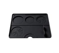 Espresso Tamper Mat para portafiltro - 25 x 20 cm almohadilla de silicona antideslizante café para barista accesorio para el hogar y comercial (negro)
