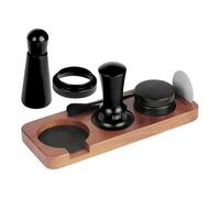 Espresso Tamper Set - 58mm Calibrated Hammer | Wood & Stainless Steel & Aluminum & ABS & Silicone Professional Kit, Seven Piece Coffee Tools For Home Kitchen Cafe Bar Office Countertop