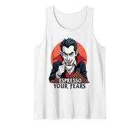 Espresso Your Fears Halloween Vampire Camiseta sin Mangas